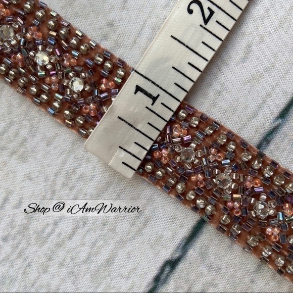 J.Crew NWOT beaded blush velvet sash belt *shop@iamwarrior main image 9